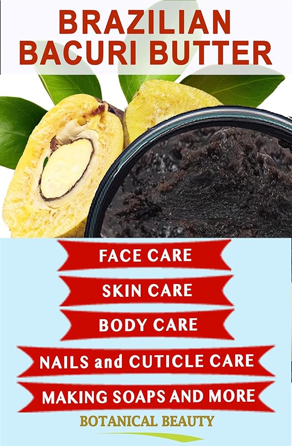 Botanical Beauty Brazilian BACURI BUTTER 100% Pure Natural VIRGIN UNREFINED for FACE, SKIN, BODY, HAIR, NAILS Skin Moisturizer Butter, Skin Nourishing Butter (16 Fl Oz)