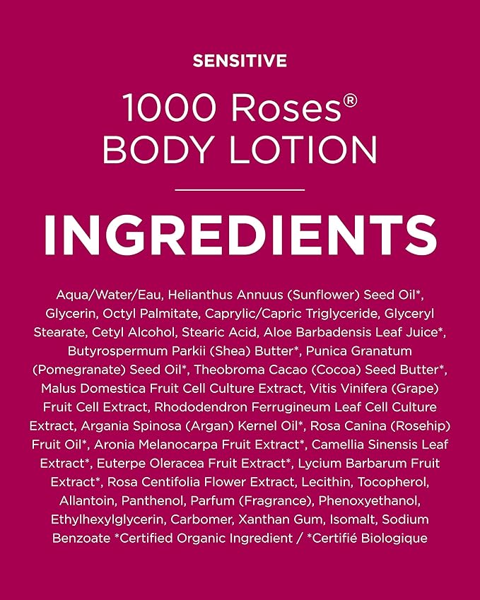 Andalou Naturals 1000 Roses Soothing Body Lotion - Improve Skin Moisture with Shea Butter & Aloe Vera - Hydrating Lotion for Dry or Sensitive Skin - 8 fl oz,(Pack of 2)