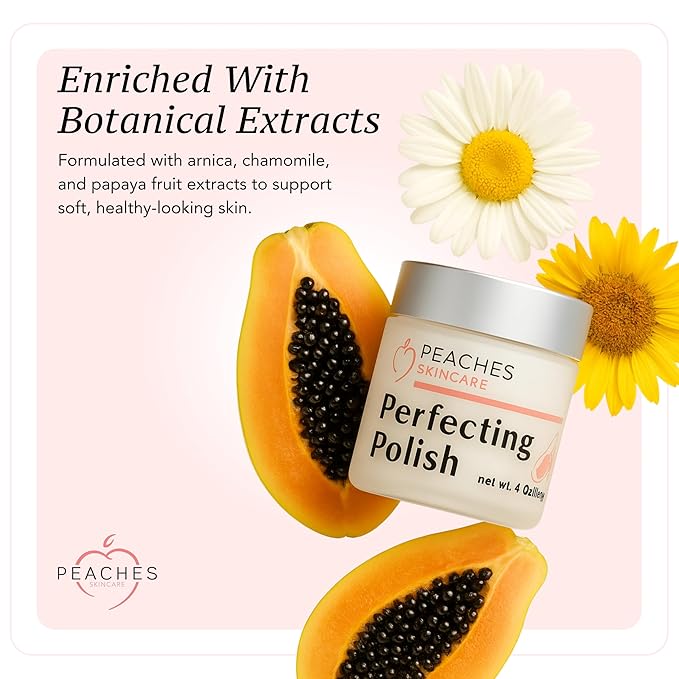 Vegan Exfoliating Scrub – Gentle Face Exfoliator for Delicate Skin with Sugar, Lavender, and Arnica Montana – Helps Improve Skin Texture and Clarity – Perfecting Polish (4 oz)