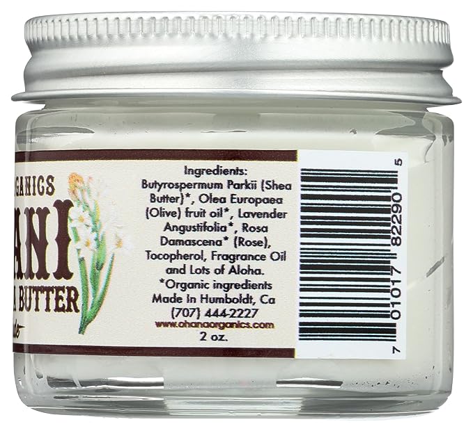 'Ohana Organics Moisturizing Hawaiian Scented Whipped Shea Body Butter Cream, 2 oz