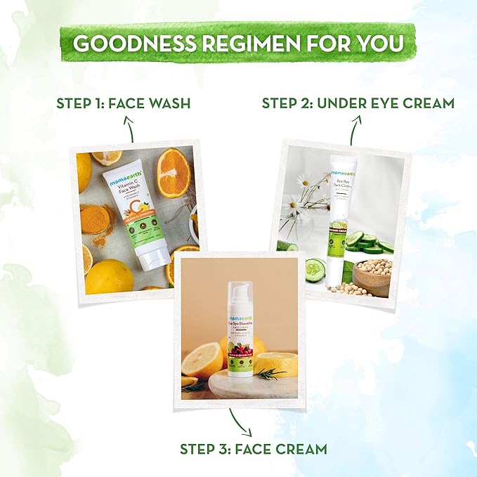 MAMAEARTH Bye Bye Dark Circles Eye Cream with Cucumuber & Peptides 0.71 Oz/20 g