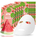Hydrating Facial Masks Skincare for Women,Watermelon Face Mask Sheet Skincare,Moisturizing Face Mask for All Skin Types (10-Packs)