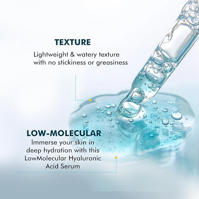 Low-Molecular Hyaluronic Acid Serum For Face, 1.01 FL.OZ / 30 ML Dive-In Serum, B5 + Glycerin + Saccharide Isomerate Deep Moisturizing & Multiple Water Locking, Suitable For Dry And Sensitive Skin