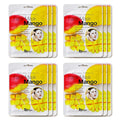 Saplaya Scented Facemask Sheets Skin Care Mask Single Scent K-Beauty Natural Formula(Mango 12 Pack)