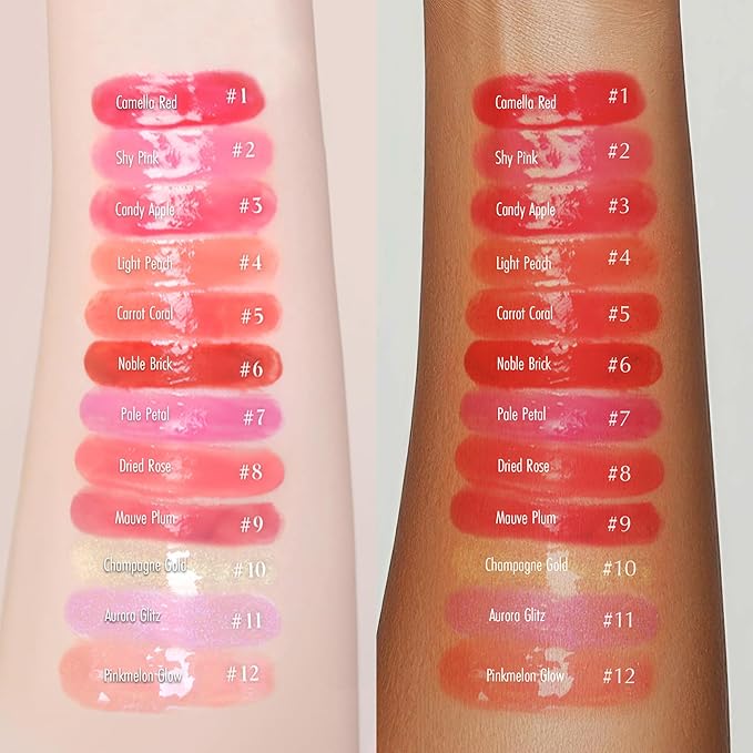 self beauty Veganize Collagen Lip Glass Balm | Hydrating Lip Balm in 9 Vibrant Colors | Moisturizing Lip Care Infused with Collagen Jelly Magic | No Animal Trial Lip Balm 0.06 oz (#9 Mauve Plum)
