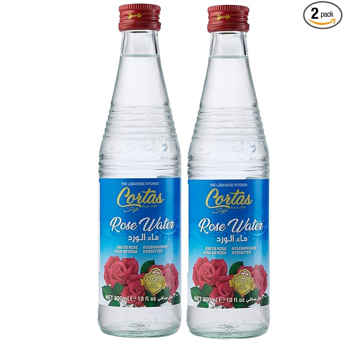 Cortas Premium Rose Water 10 oz - Pack 2
