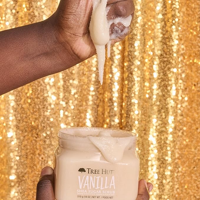 Tree Hut Vitamin C and Vanilla Shea Sugar Body Scrubs, Both 18 oz, Ultra Hydrating and Exfoliating