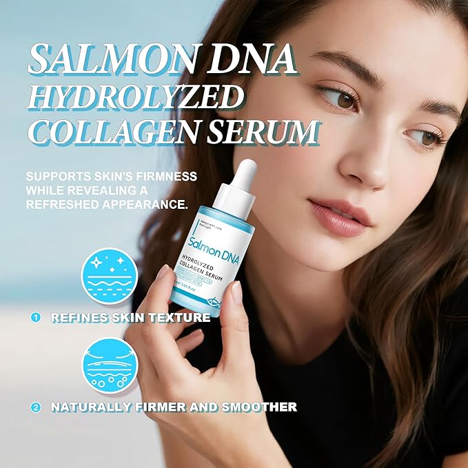 PDRN Serum with Salmon DNA & Hyaluronic Acid, Firming, Smooth Texture, Anti-aging Skincare Face Serum, 30ml / 1.01 fl.oz.