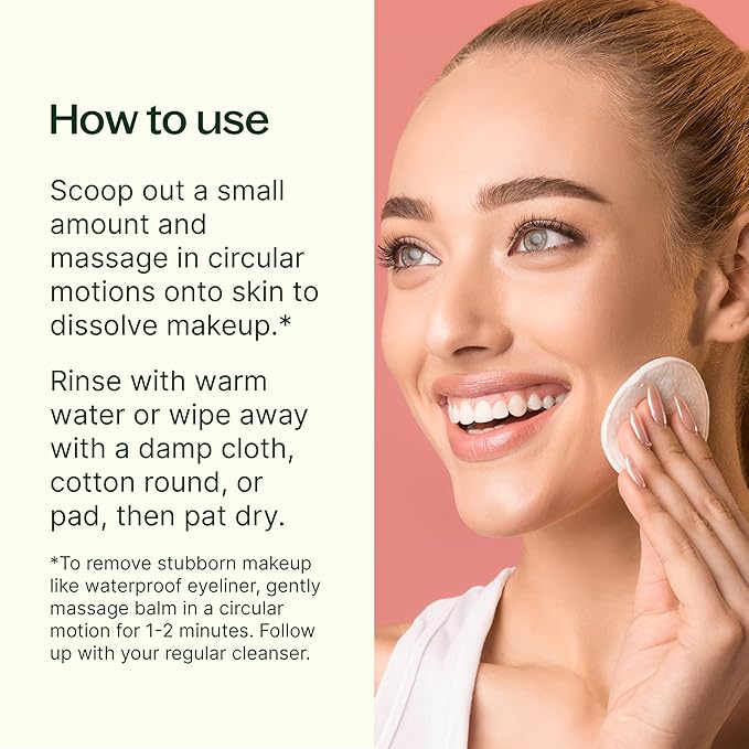 Plant Therapy Makeup Remover Balm 2 oz Gently Cleanses Away Makeup, Nourishes & Softens Skin as it Cleans, All-Natural & Vegan Ingredients