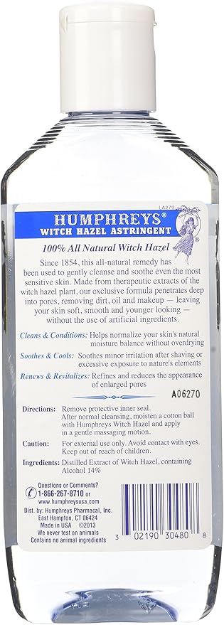 Humphrey's Witch Hazel Astringent, 8 Fl Oz