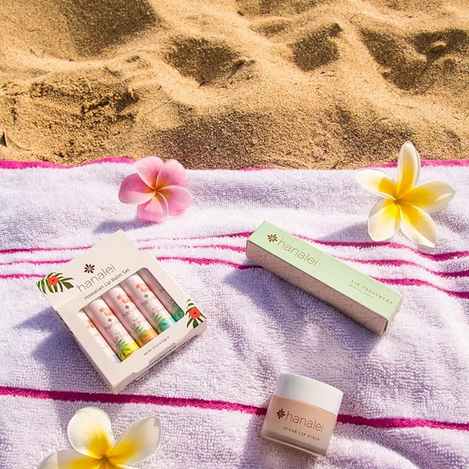 Hanalei Tropical Citrus Lip Balm & Moisturizer – Natural Kukui Oil & Beeswax for Hydrated, Soothed, Soft Lips – Heals Dry, Chapped, Cracked Skin – Long-Lasting Travel-Friendly Lip Care – Tropical
