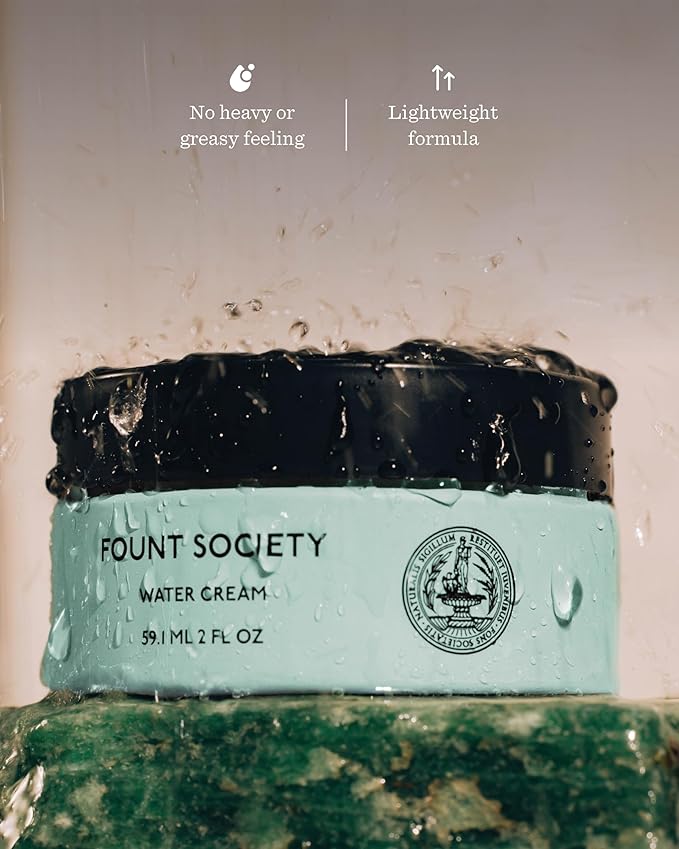 Water Cream Moisturizer - 2 fl oz Gel Cream for Hydrated Skin - Antioxidant-Rich Day Cream with Peptides & Squalane - Vegan & Cruelty-Free - No Parabens or Synthetic Fragrances