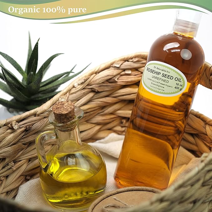 Dr Adorable - 16 oz - Rosehip Oil Unrefined - 100% Pure Natural Organic Cold Pressed