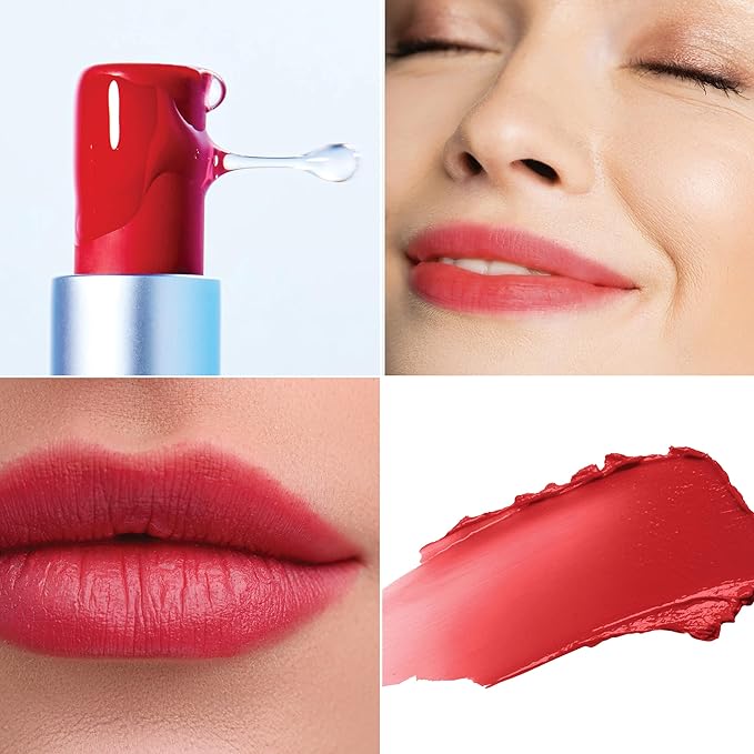 Tinted Lip Balm. Moisturizing Sheer, Buildable Lip Color with Hyaluronic Acid, Vitamin E and Rich Oil. Beauty Moisturizer 0.21oz- Ruby Rouge
