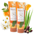 Saavy Naturals Deeply Hydrating Body Cream for Dry Skin – Nourishing Shea Butter, Plant-Based & Sustainably Sourced – Sweet Orange – 8.5 fl oz, 2 pack