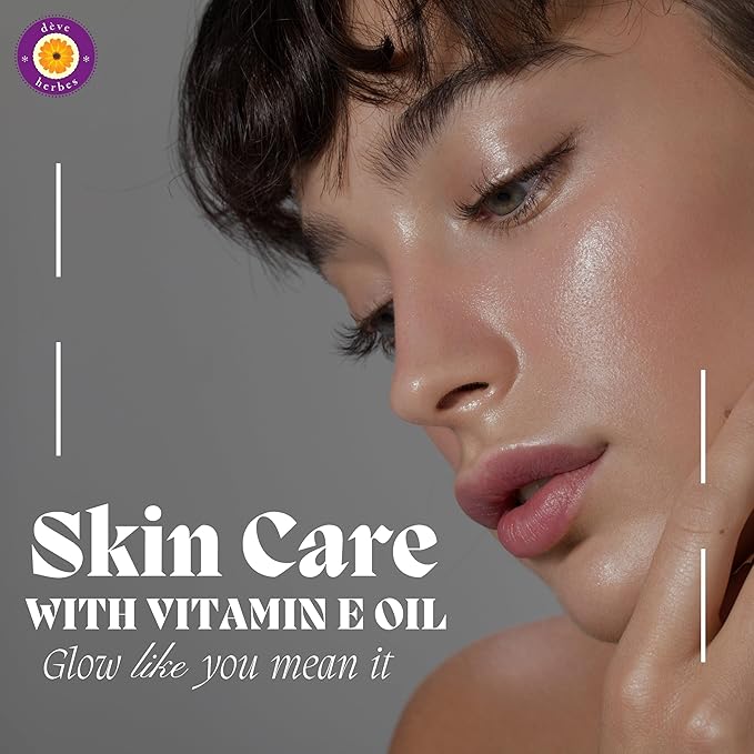 Deve Herbes Vitamin E Oil | Traditionally Extracted | Pure | Non-Sticky | Lightweight | For Skin, Hair & Nails | All Skin Types | Men & Women | 30ml X 2