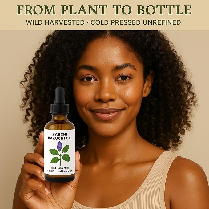 Best Nature's Cosmetics Bakuchi (Babchi) Oil – 100% Pure, Cold Pressed Facial Oil for Skin Care – Bakuchiol-Rich Psoralea Corylifolia Seed Oil – 2 fl oz / 60 ml