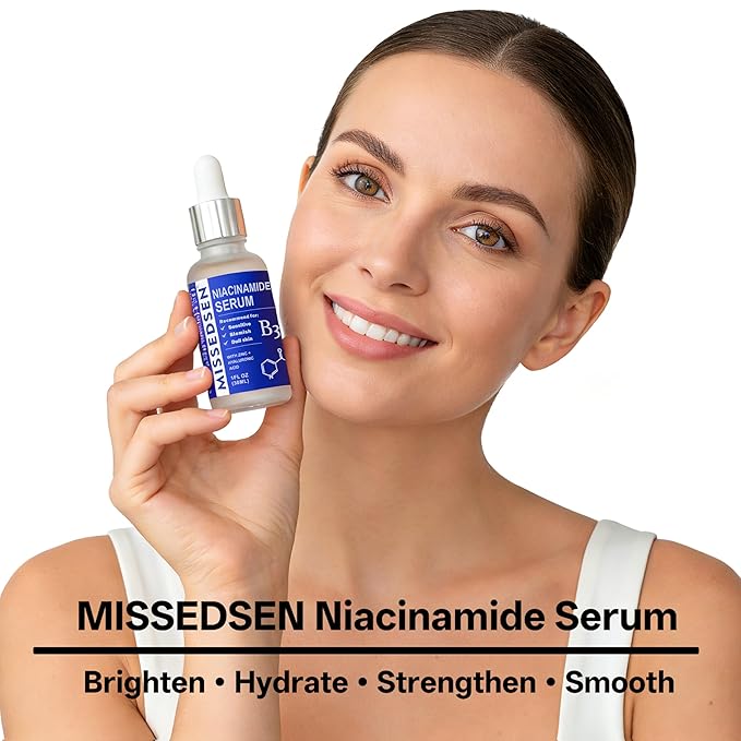 Niacinamide Serum for Face with Zinc & Hyaluronic Acid,Smoothes Wrinkles,Improves Elasticity,Firms Skin 1 Oz for Face Care, Daily Use