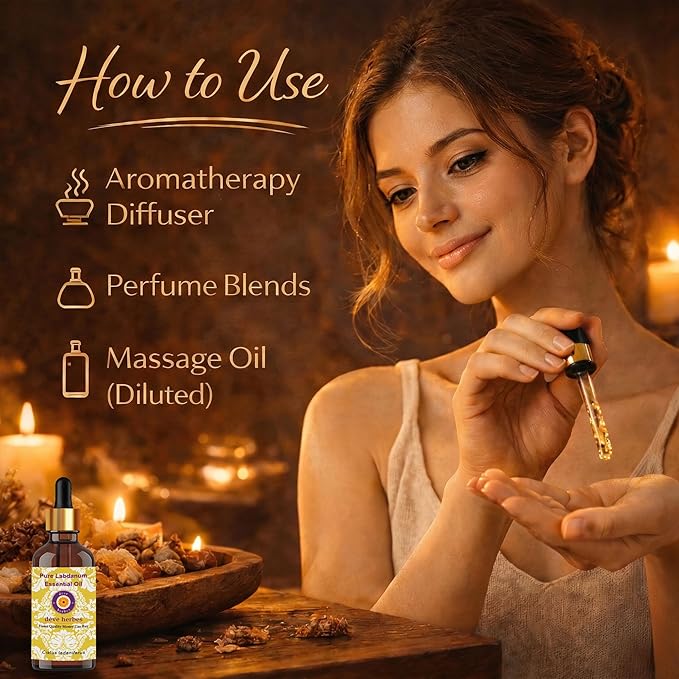 dève herbes Pure Labdanum Essential Oil (Cistus ladaniferus) Natural Therapeutic Grade Steam Distilled 5ml (0.16 oz)