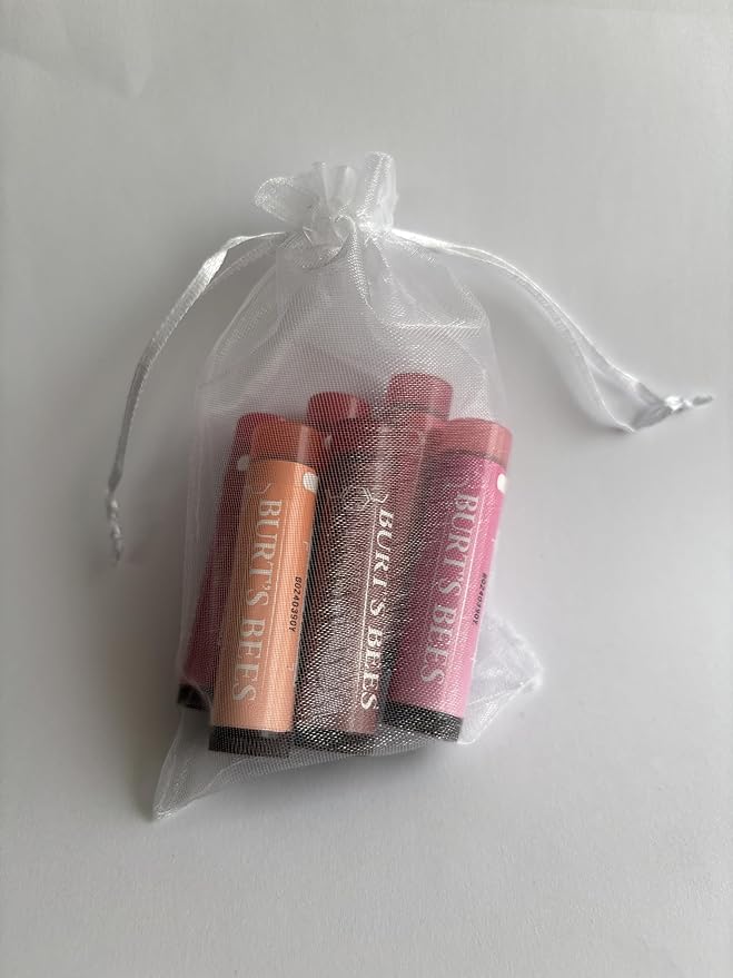 Burt's Bees 6 Pack Tinted Lip Balm Assorted Gift Pack - Pink Blossom, Rose, Red Dahlia, Magnolia, Sweet Violet, Daisy, Hibiscus, Choosen at Random
