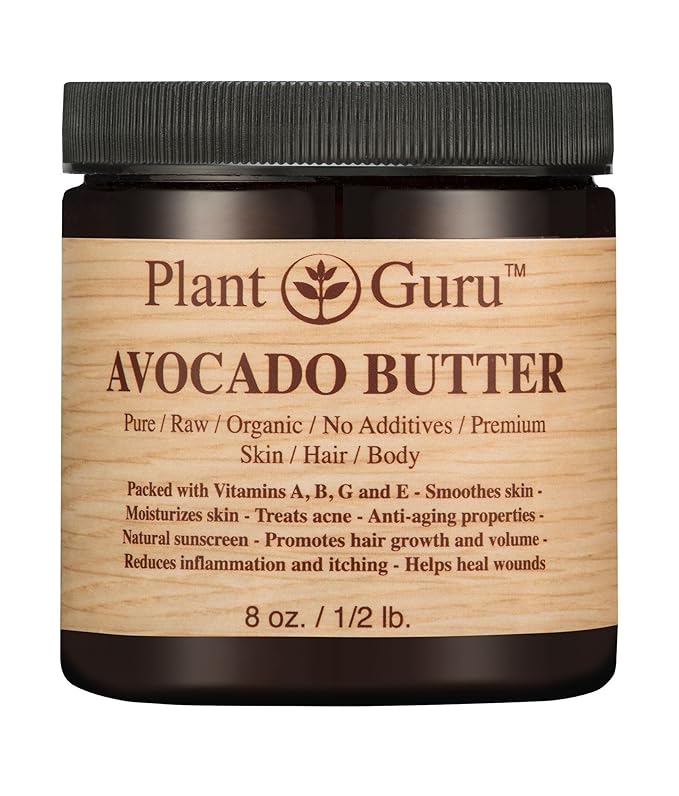 Avocado Body Butter 8 oz. 100% Pure Raw Fresh Natural Cold Pressed. Skin, Hair, Nail Moisturizer, DIY Creams, Balms, Lotions, Soaps.