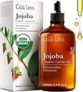 Gya Labs USDA Organic Jojoba Oil - 3.4 Fl Oz - Carrier Oil for Hair, Skin, Face, Scalp & Body Massage