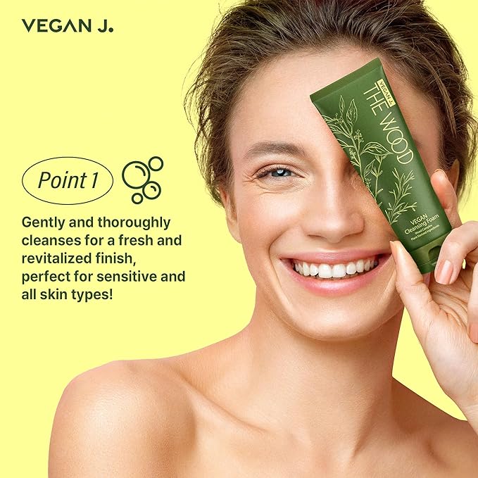 The Wood Vegan Cleansing Foam | Cleans 99.37% Impurities | Vegan Certified - 100ml