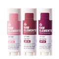 Raw Elements Tinted Lip Beach Pout, Pink Feet, Salt Water SPF 30 .15 oz Sunset Pack