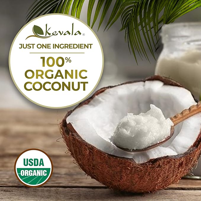 Kevala Organic Coconut Butter - Natural Plant-Based Sandwich Spread, Made in USA, Spreadable Coconut Cream for Daily Baking and Cooking, Nutritious Addition to Snacks and Breakfasts, 2 lb