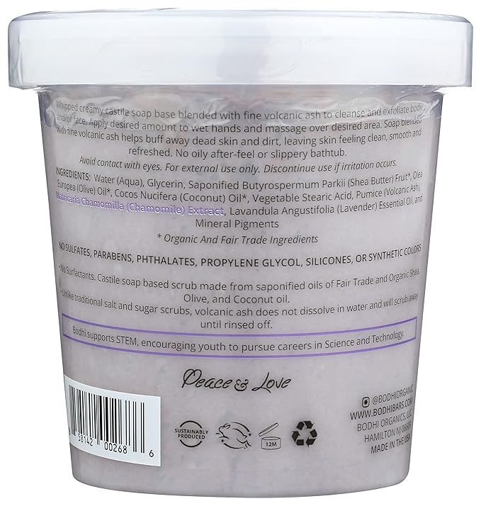 Bodhi Handmade Soap Lava Lavender Whipped Soap, 14 Oz
