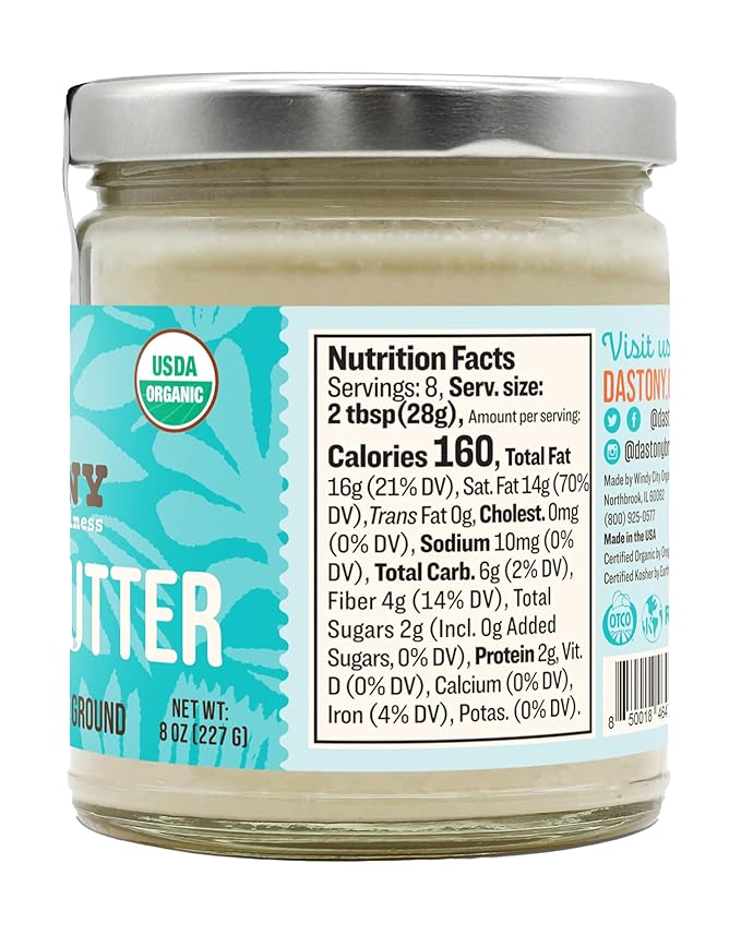 Dastony Organic Raw Coconut Butter, 8 oz | Only One Ingredient | Vegan, Paleo and Keto Friendly, Non GMO, Gluten-free - Pack of 3
