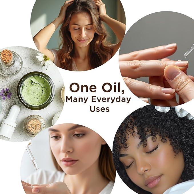 Rosehip Oil – 100% Pure & Natural Cold Pressed Rosehip Oil for Face | Lightweight, Fast-Absorbing | Face & Skin, Hair & Scalp, Gua Sha Massage, for All Skin Types, 8 Fl Oz