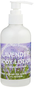 Organic Hair Solution-Body Lotion -Daily Moisturizing- with Soothing Aloe Vera and Vitamin E- Dry Skin, Non-Greasy-Shea Butter, Almond oil- For both Males & Females- Natural Fragrance-Vegan (Lavender)
