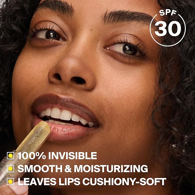 Supergoop! Unseen Sunscreen Clear Lip Protector - 100% Invisible, Lightweight SPF 30 Formula - Provides UV & Environmental Protection - Natural Finish - 0.12 oz