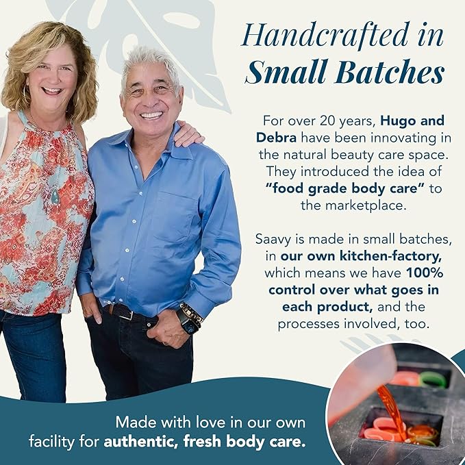 Saavy Naturals Deeply Hydrating Body Cream for Dry Skin – Nourishing Shea Butter, Plant-Based & Sustainably Sourced – Tahitian Vanilla – 8.5 fl oz, 2 pack