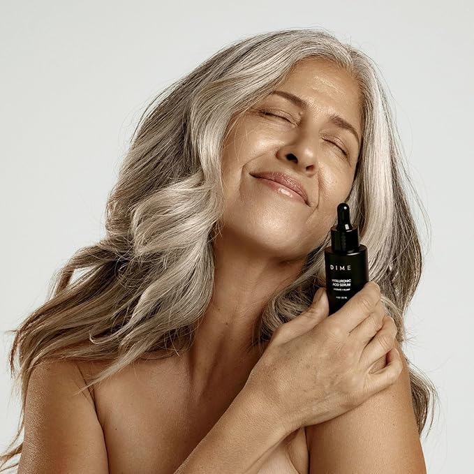 DIME Beauty Hyaluronic Acid Serum - Ultra Hydrating Anti-Aging Face Serum for Dry Skin, Plumping and Smoothing Fine Lines, Lightweight, Vegan, Cruelty-Free Facial Serum, 1 oz / 30 ml