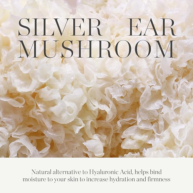 KORA Organics Milky Mushroom Ultra-Hydrating Mask, Overnight Face Mask with Hyaluronic Acid, Aloe & Coconut Milk, Certified Organic, Vegan Skincare, 3.38 fl oz