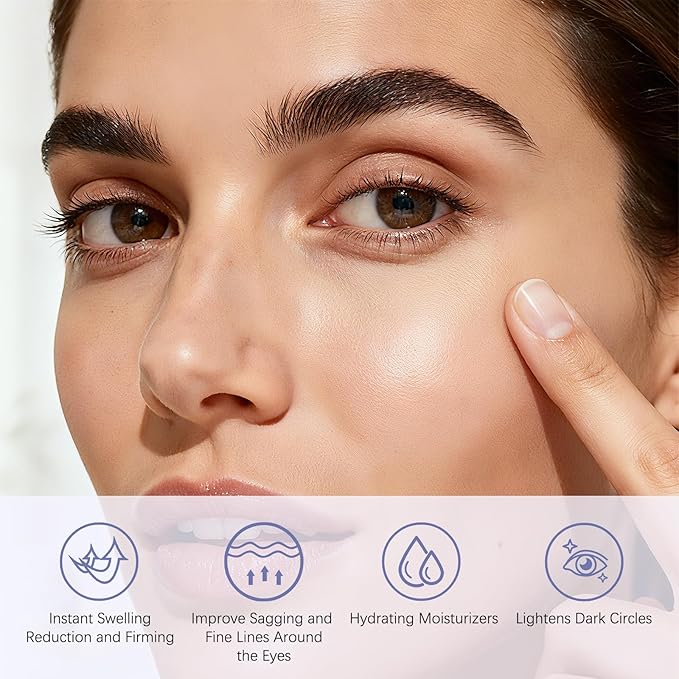 Retinol & Caffeine Eye Balm Stick for Dark Circles, Puffiness, Fine Lines and Eye Bags, Anti Aging Under Eye Cream Smooths Wrinkles Moisture Stick (0.24oz/7g)