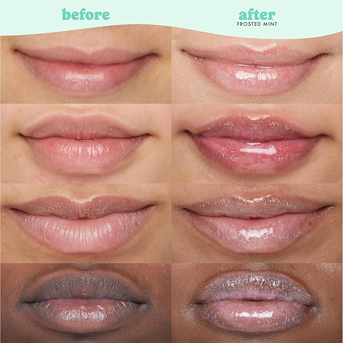 ESW Beauty Frosted Mint Smoothie Shimmer Lip Treatment – Cool Mint & Vanilla with Shea Butter & Vitamin E for Refreshing Moisture & Lip Defense