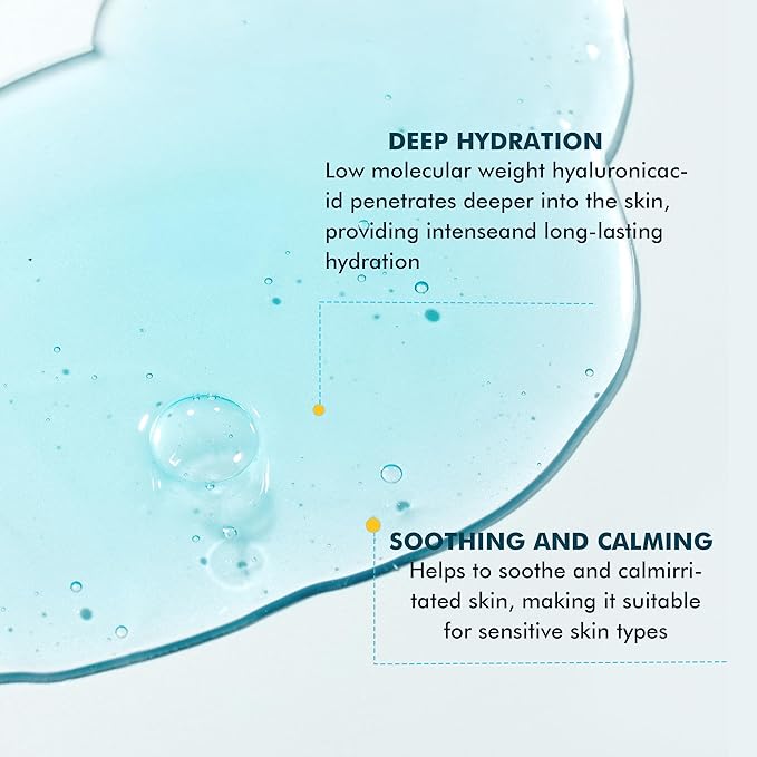 Low-Molecular Hyaluronic Acid Serum For Face, 1.01 FL.OZ / 30 ML Dive-In Serum, B5 + Glycerin + Saccharide Isomerate Deep Moisturizing & Multiple Water Locking, Suitable For Dry And Sensitive Skin