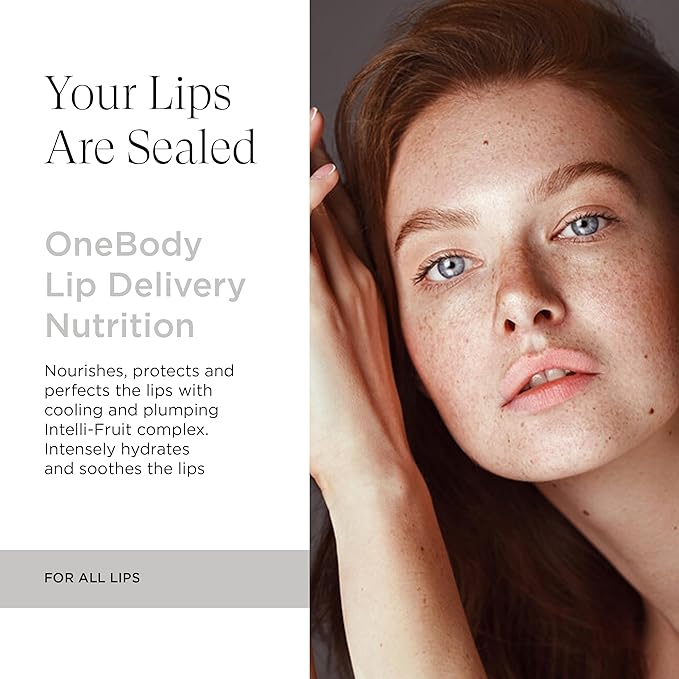 OneBody Lip Delivery Nutrition Balm, Antioxidant-Rich Lip Treatment Nourishes, Protects, and Perfects, for All Skin Types, Vegan, 0.3 Oz
