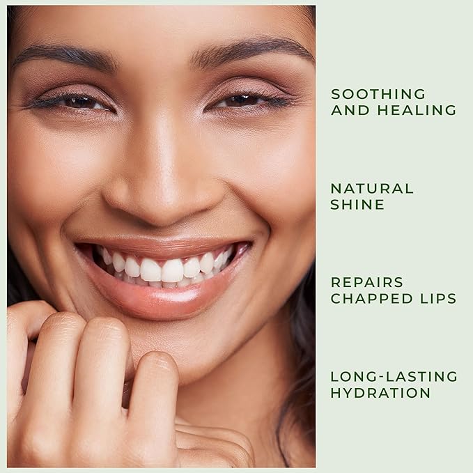 Peppermint Lip Balm Hydrating for Dry, Cracked Lips, Beeswax Lip Moisturizer Stick, Soothe Dryness, Restores Smoothness & Barrier Protection, Instant Moisture, Refreshing Lip Therapy - 0.15 Fl oz