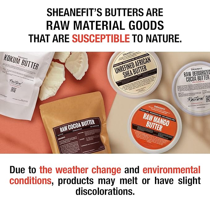 Sheanefit Raw Unrefined Mango Butter, Natural Body Butter, Soft Rejuvenating Daily Moisturizer For Face & Body (8 OZ)…