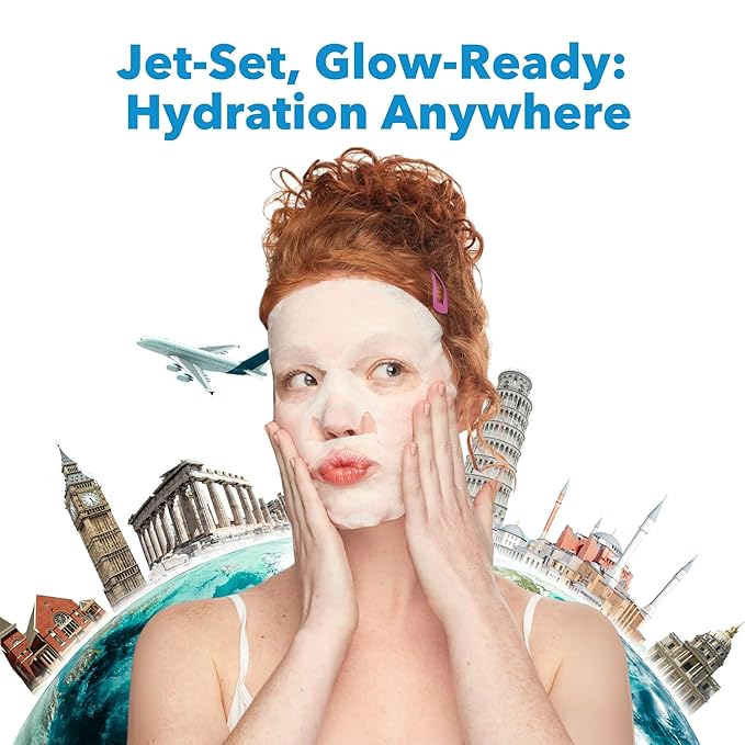 Patchology Hydrate FlashMasque Facial Sheet Mask with Hyaluronic Acid – Face Mask Skincare Sheet for Men & Women to Moisturize & Hydrate Skin in 5 Minutes – Facial Sheet Moisturizer (2 Count)