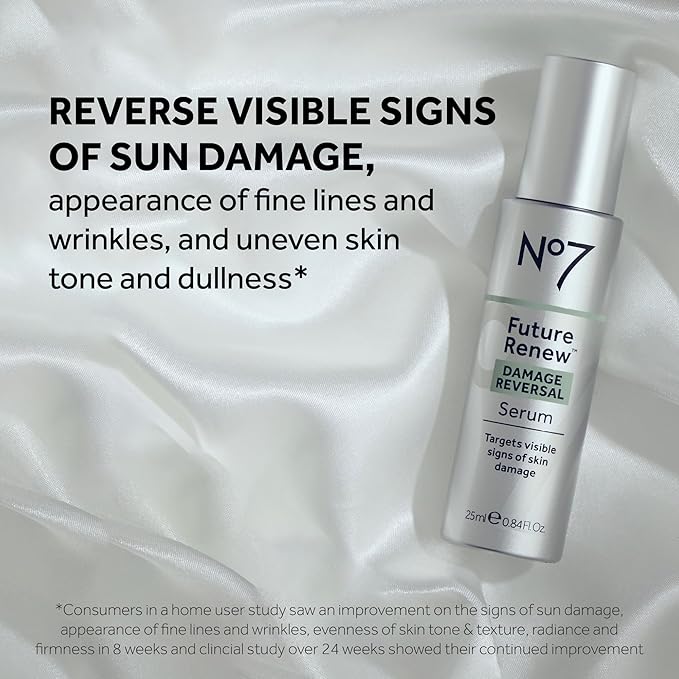 No7 Future Renew Damage Reversal Face Serum - Fast-Absorbing Peptide Serum to Help Visibly Reduce Fine Lines & Wrinkles - Enriched with Hyaluronic Acid & Niacinamide to Combat Dryness (1.69 Fl Oz)