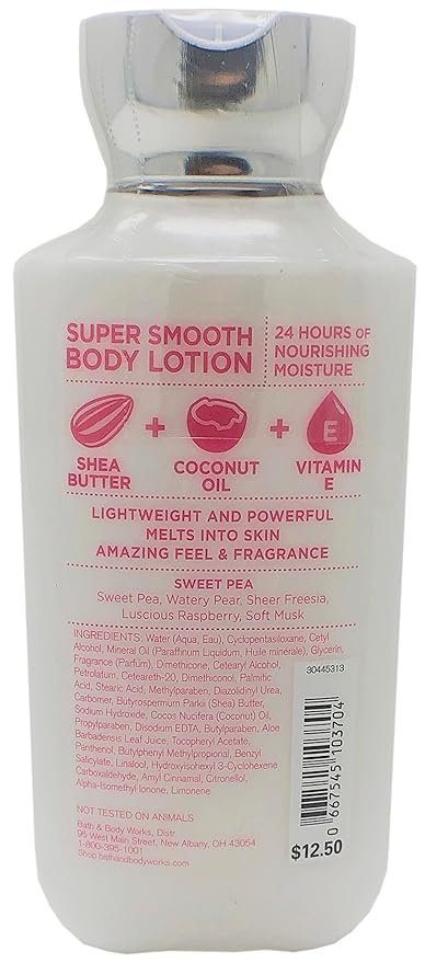 Bath and Body Works SWEET PEA Super Smooth Body Lotion 8oz