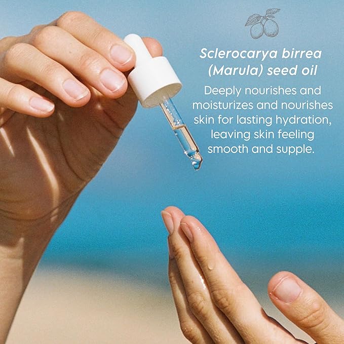 LA SALT CO Virgin Marula Face Oil Moisturizer, Reduces Appearance of Fine Lines and Wrinkles, Fast Absorbing, Natural Cold Pressed, Rich in Antioxidants and Omegas 6 and 9, 1 Ounce