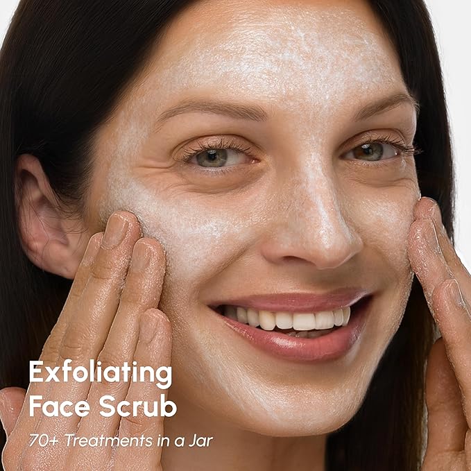 MAREE Face Exfoliator – Microdermabrasion Facial Scrub & Exfoliating Face Wash for Women – Collagen & Glycolic Acid – Gentle Scrub and Exfoliant – Men Exfoliating Scrubber – Exfoliante Facial Cleanser