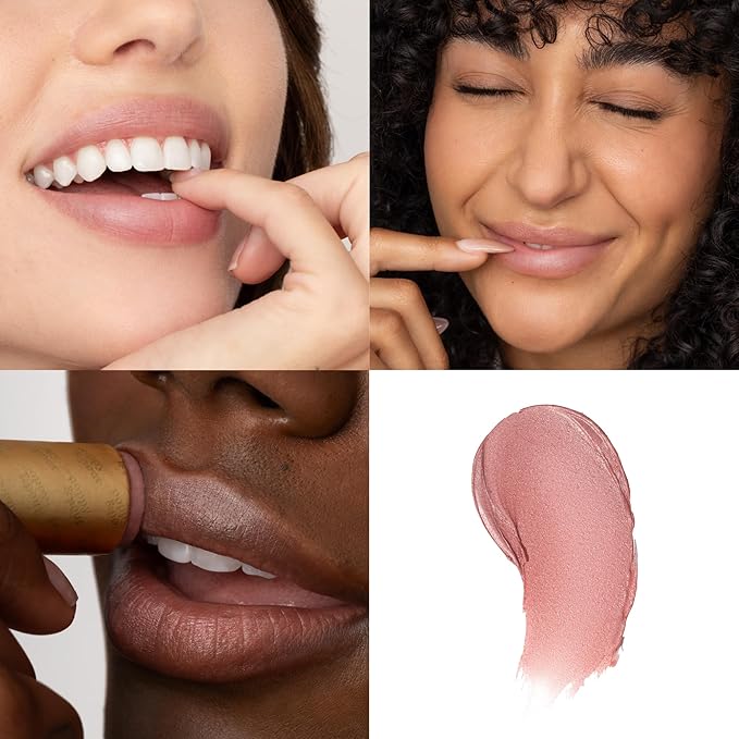 Poppy & Pout All Natural Lip Tint, Cardboard Tube, Hand-Filled, Beeswax, Vitamin E, Coconut Oil, Cruelty Free, All-Natural Shades (Beverly)