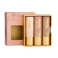 Poppy & Pout All Natural Lip Tints, Sustainable Cardboard Tubes, Hand-filled, Beeswax, Vitamin E, Coconut Oil, Cruelty Free (Love & Light Shades Trio)